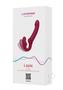 Lovense Lapis Rechargeable Silicone App Control Dual End Strapless Strap-on Vibrator - Magenta